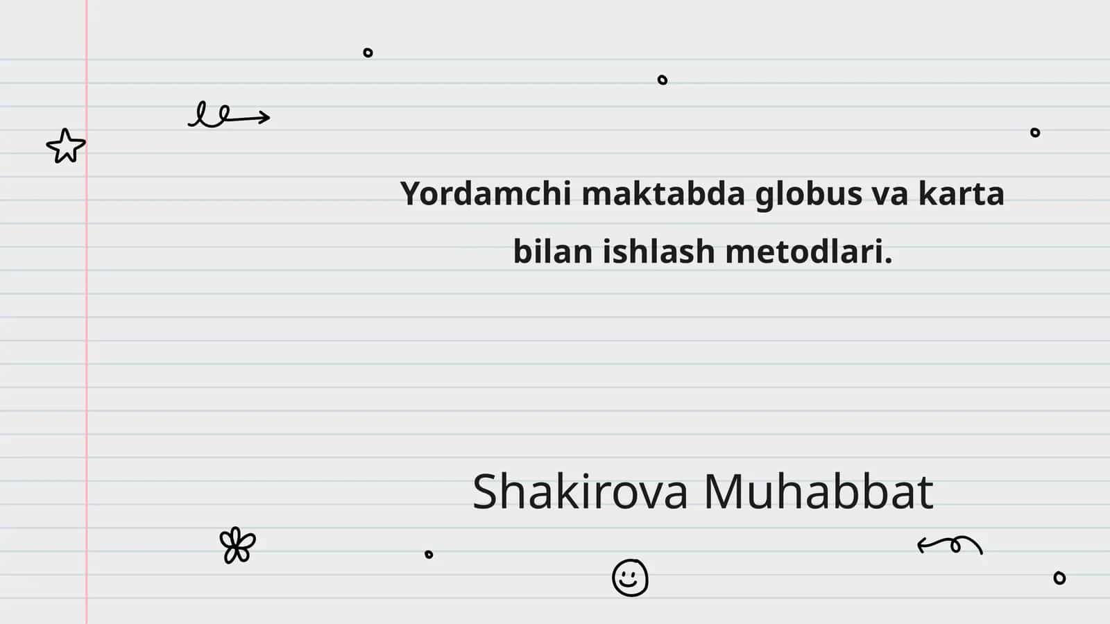 Yordamchi maktabda globus va karta bilan ishlash metodlari 1