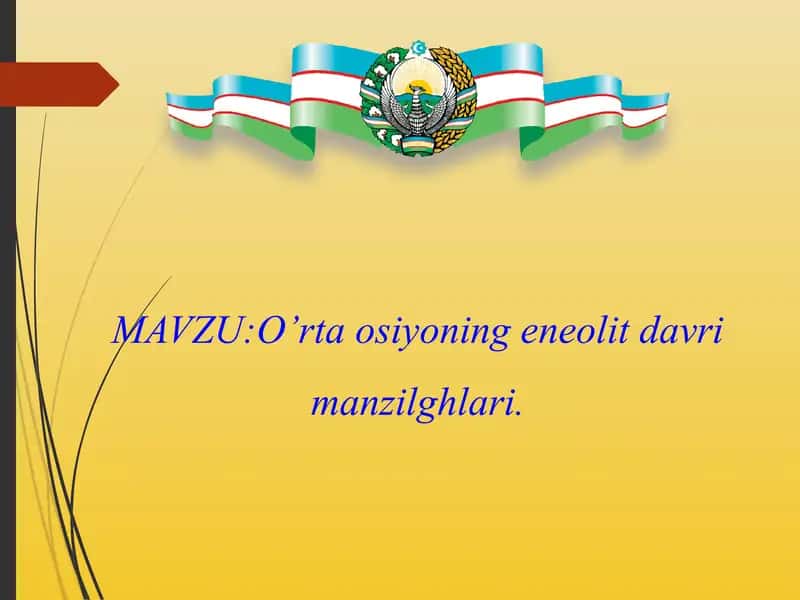 O'rta osiyoning eneolit davri manzilghlari 1
