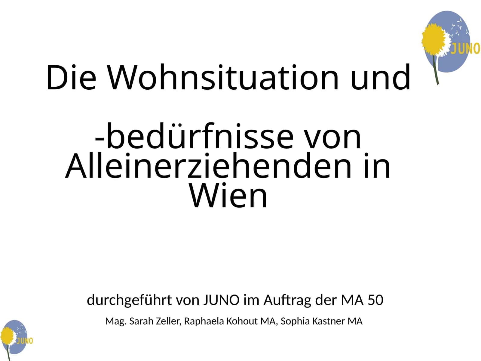 Die Wohnsituation und-bedürfnisse von Alleinerziehenden in Wien 1