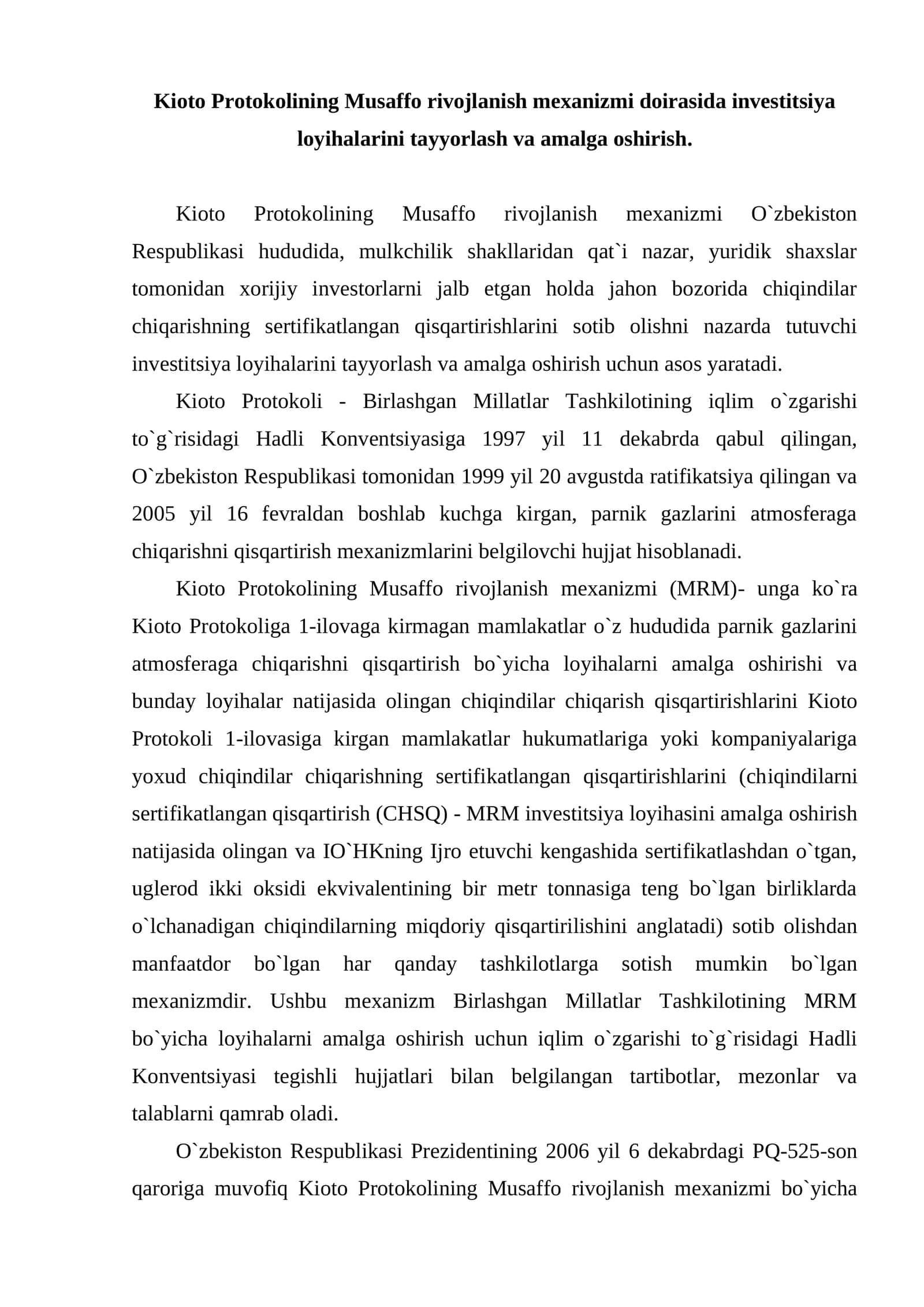 Kioto Protokoli 1