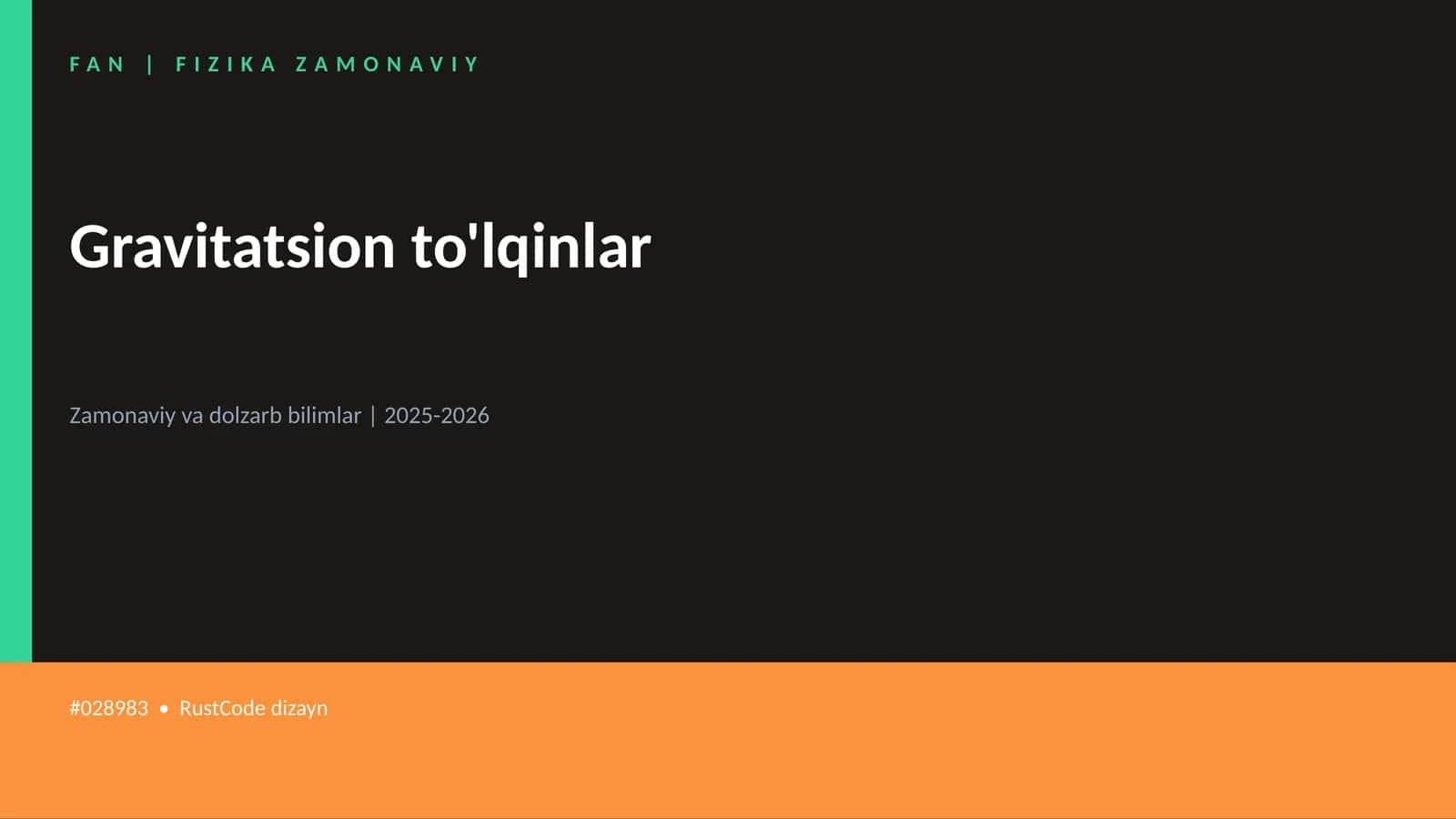 Gravitatsion to'lqinlar 1