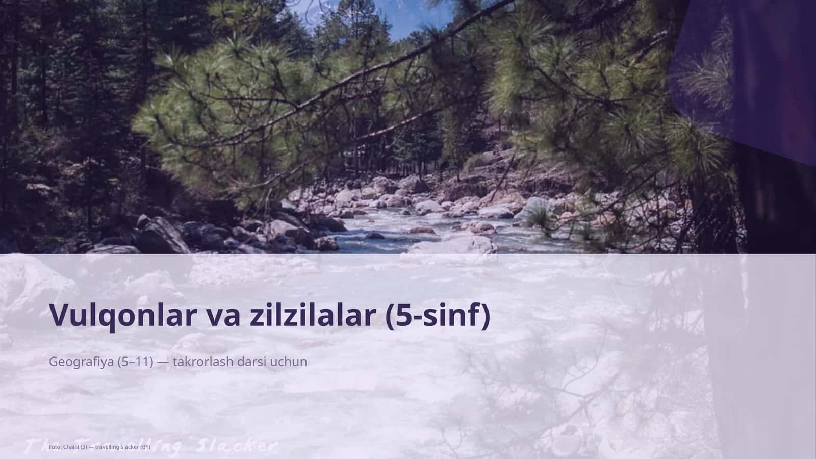 Vulqonlar va zilzilalar (5-sinf) 1