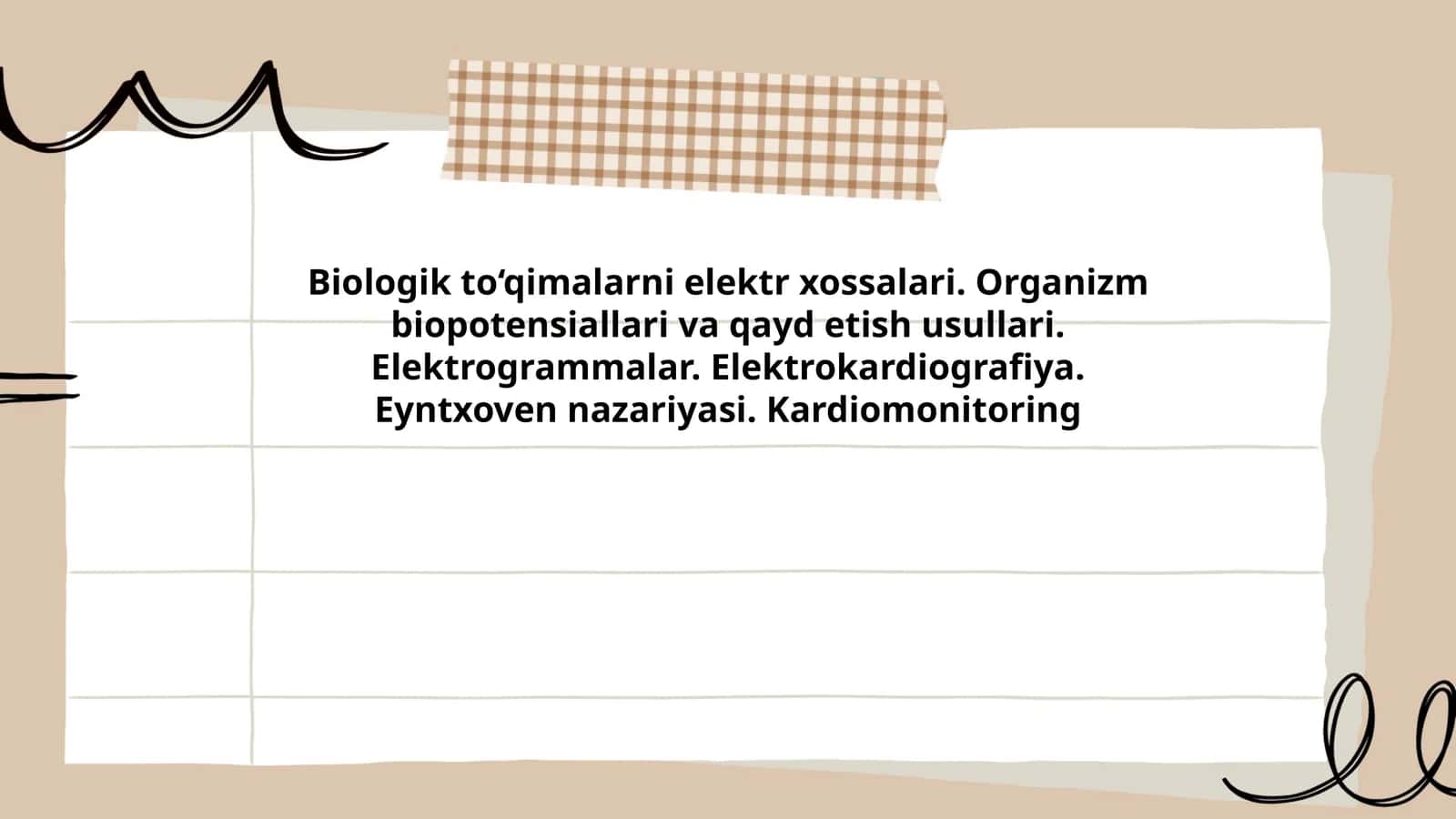 Biologik to‘qimalarni elektr xossalari 1