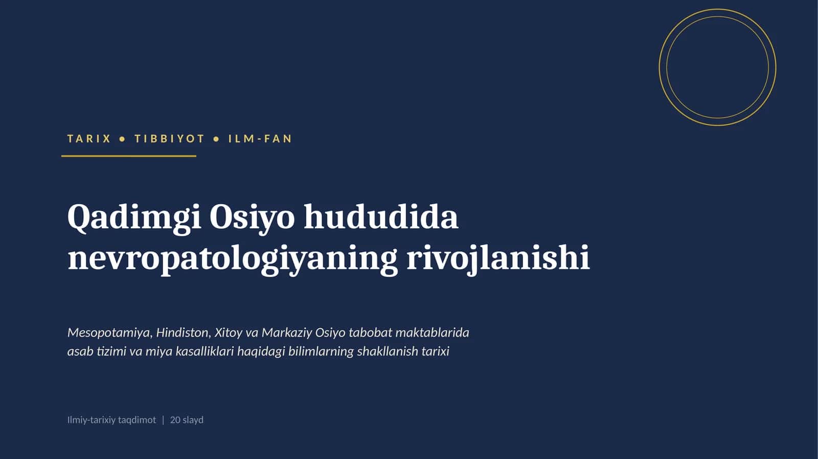 Nevropatologiya tarixi 1