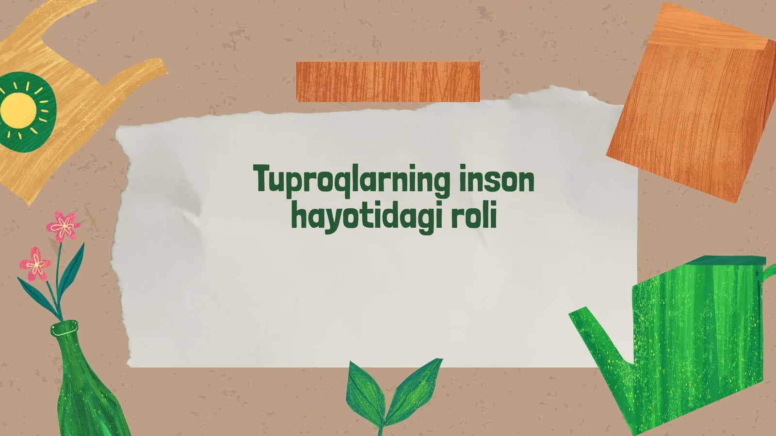 Tuproqlarning inson hayotida g'iroli 1