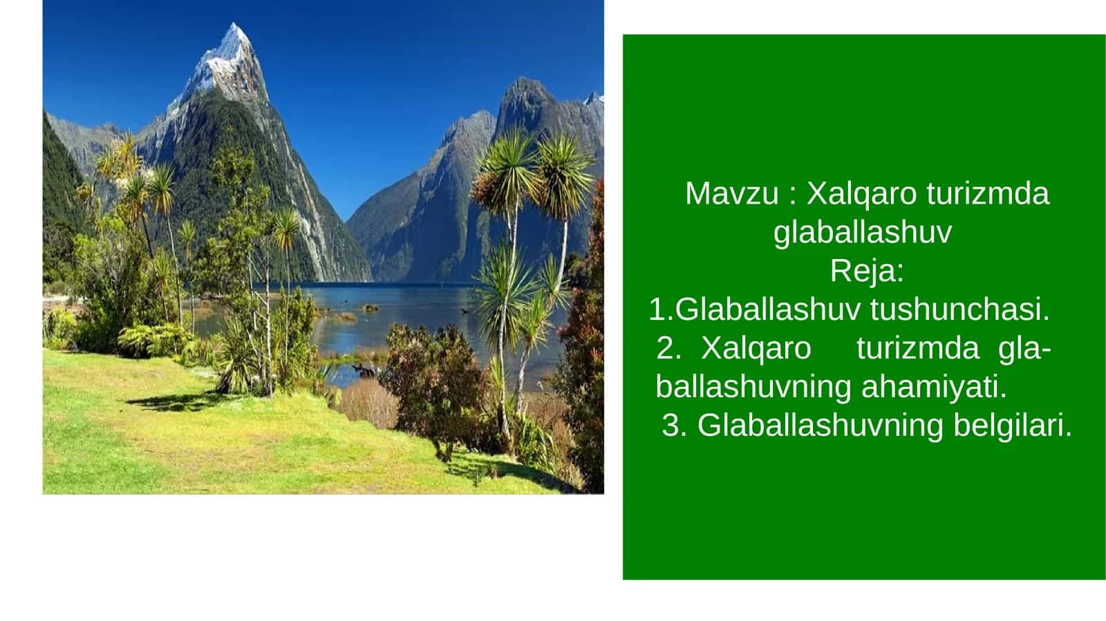 Xalqaro turizmda glaballashuv 1