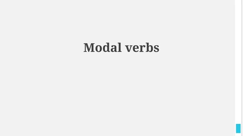 Modal verbs 1