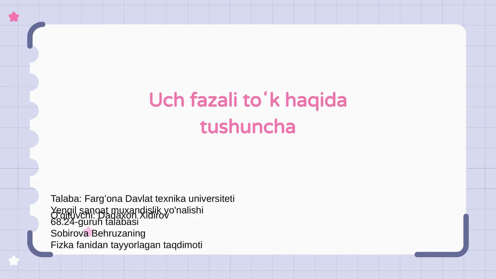 Uch fazali toʻk haqida tushuncha 1