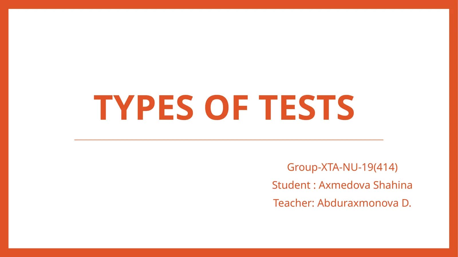 Diagnostic Tests 1