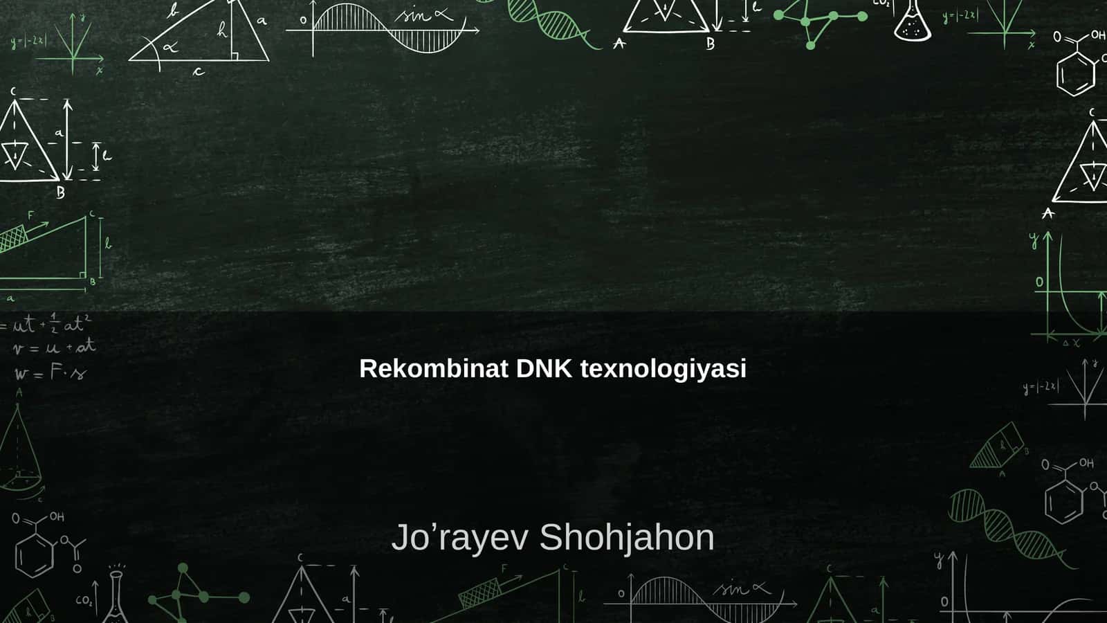 Rekombinat DNK texnologiyasi 1
