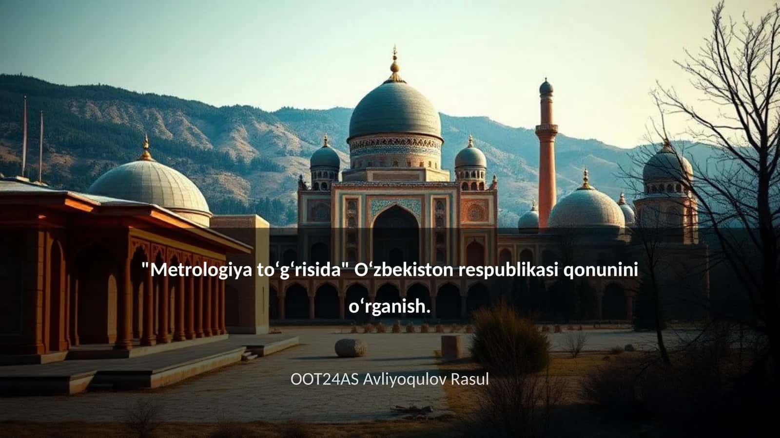 Metrologiya toʻgʻrisida 1