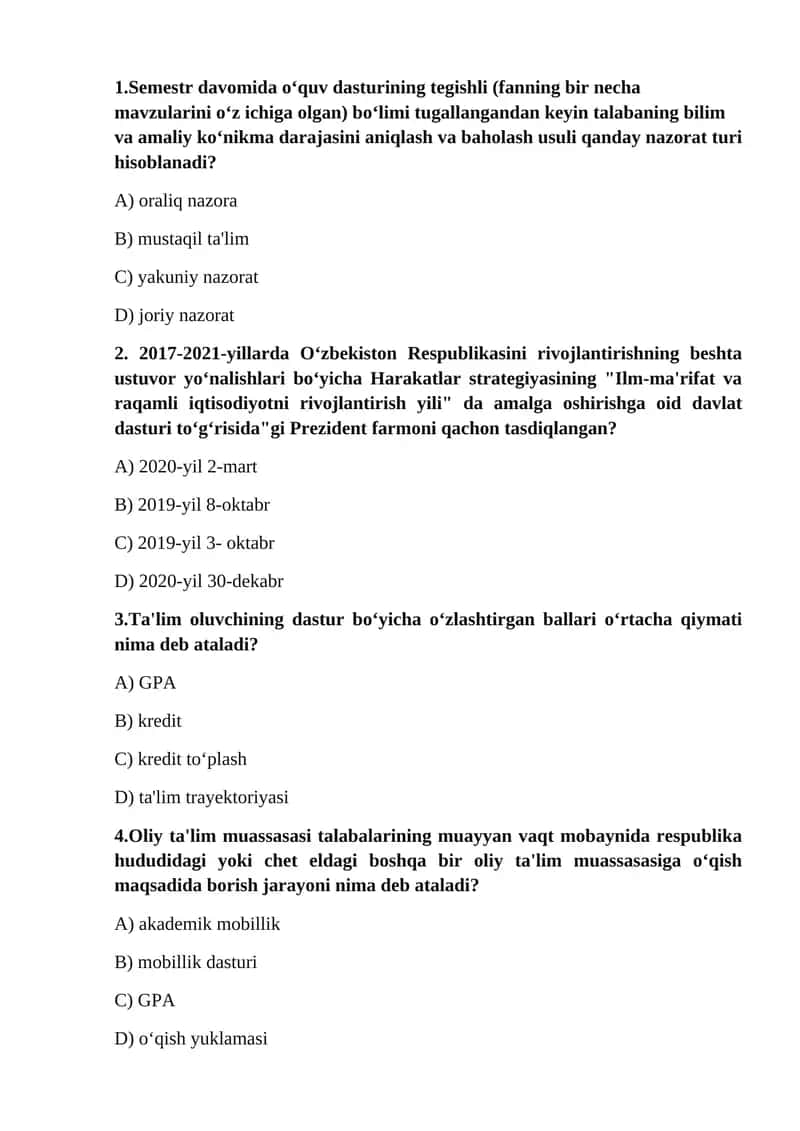 2017-2021-yillarda O‘zbekiston Respublikasini rivojlantirishning beshta ustuvor yo‘nalishlari bo‘yicha Harakatlar strategiyasining "Ilm-ma'rifat va raqamli iqtisodiyotni rivojlantirish yili" da amalga oshirishga oid davlat dasturi to‘g‘risida"gi Prezident farmoni qachon tasdiqlangan? 1