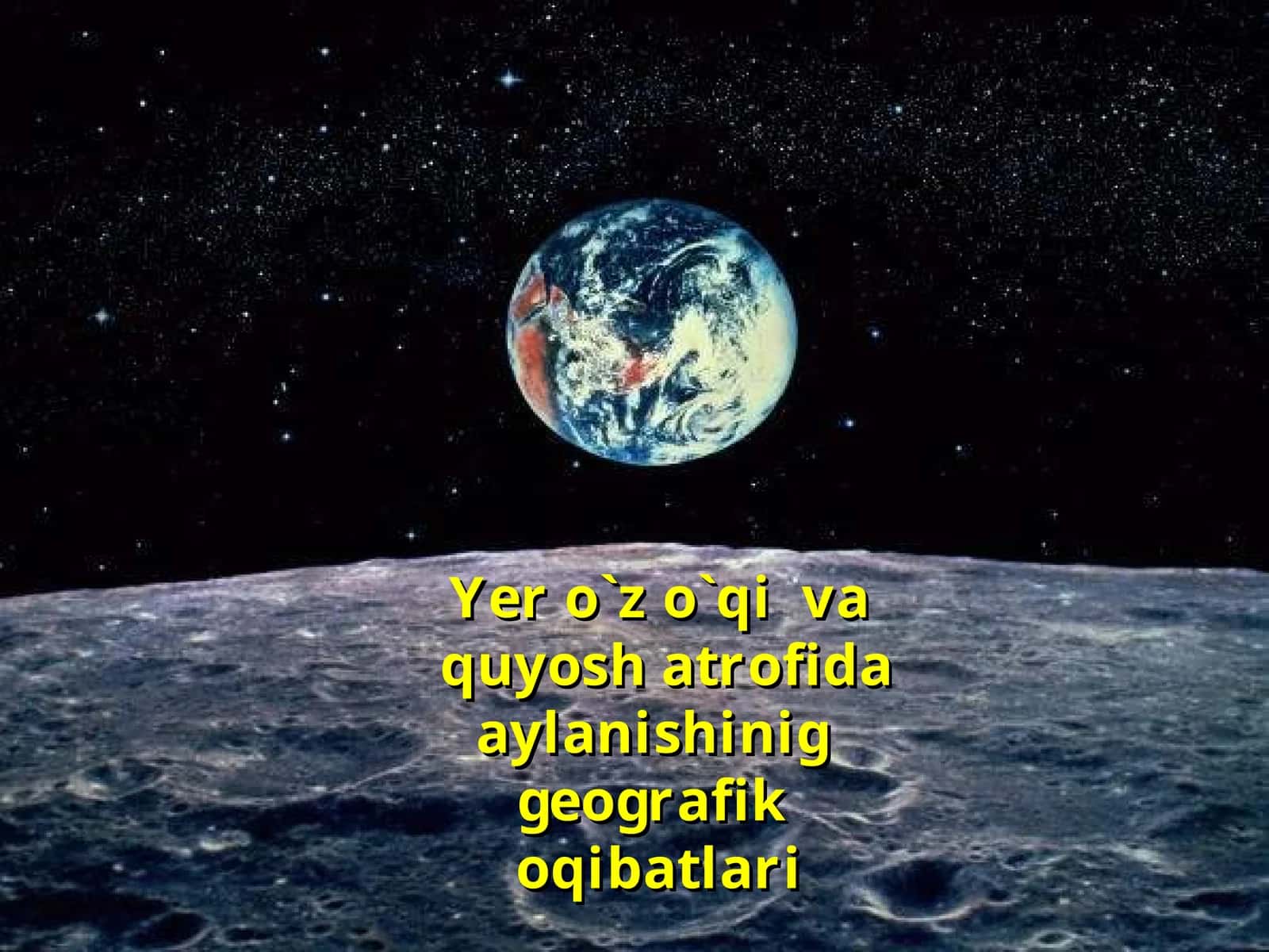 Yer o‘qi va quyosh atrofida aylanishining geografik oqibatlari 1