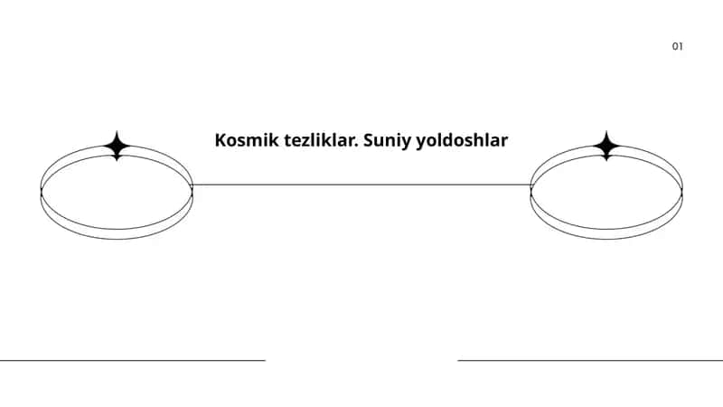 Kosmik tezliklar. Suniy yoldoshlar 1