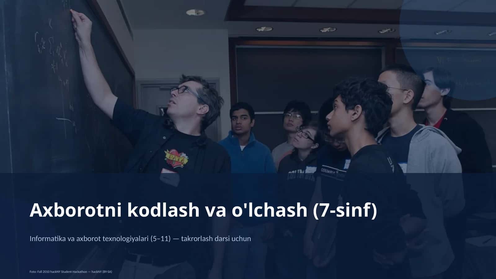 Axborotni kodlash va o'lchash (7-sinf) 1