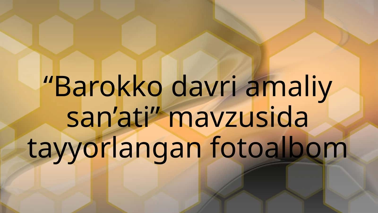Barokko davri amaliy san’ati 1