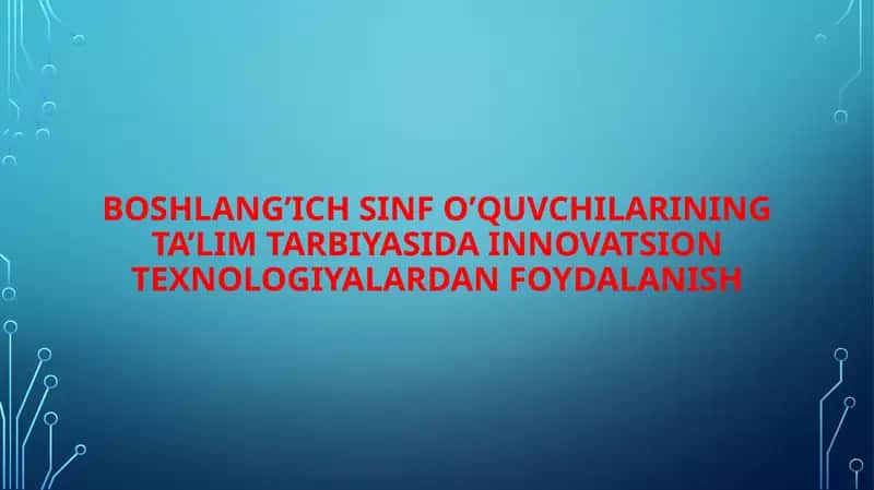 Pedagogik texnologiyalar 1