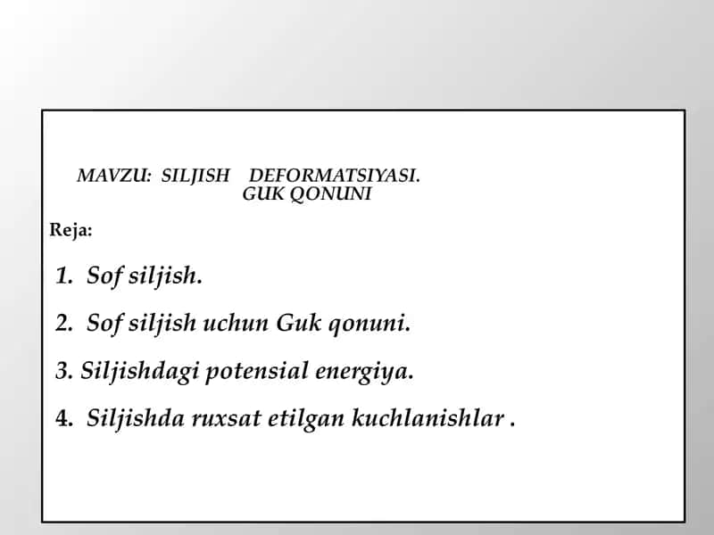 Amaliy Mexanikadan taqdimot 1
