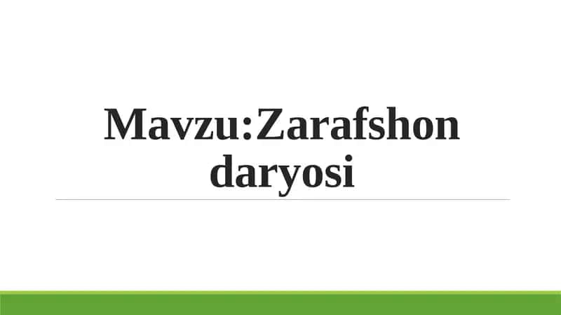 Zarafshondaryosi 1
