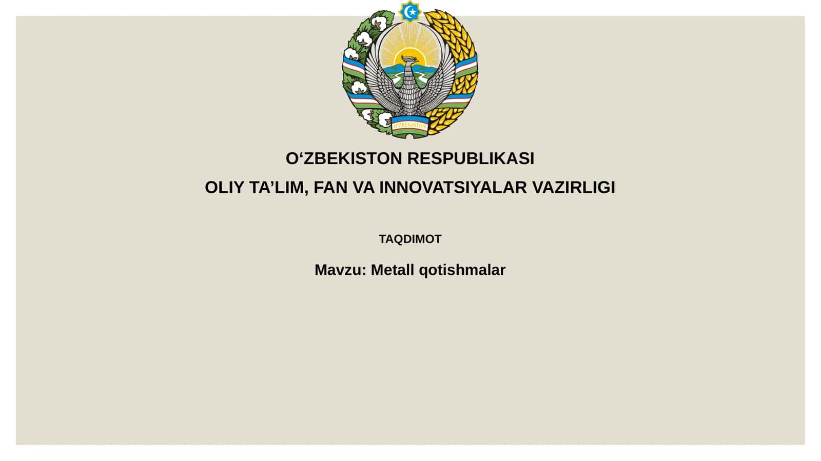 Metall qotishmalari 1