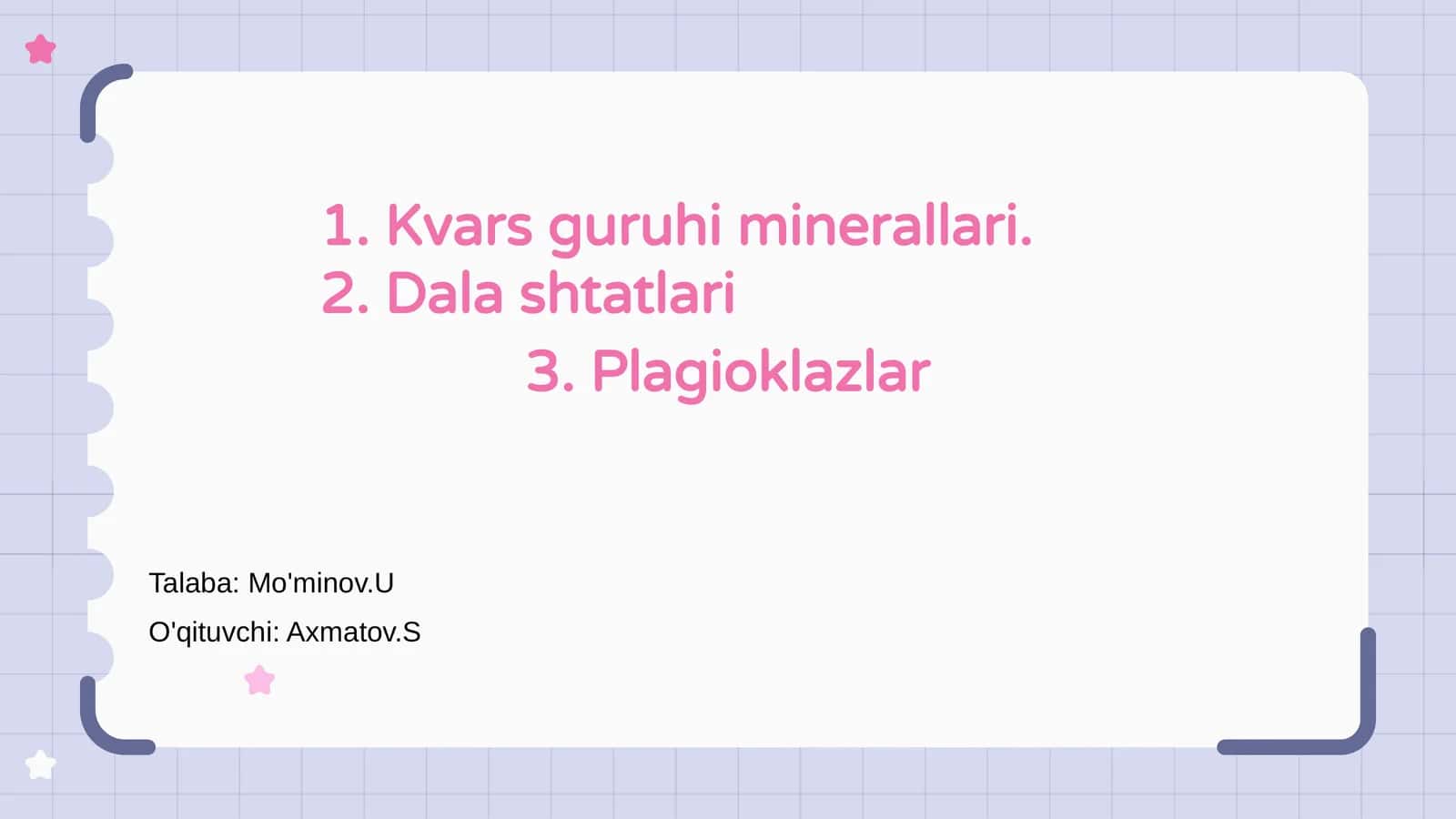 Kvars guruhi minerallari 1