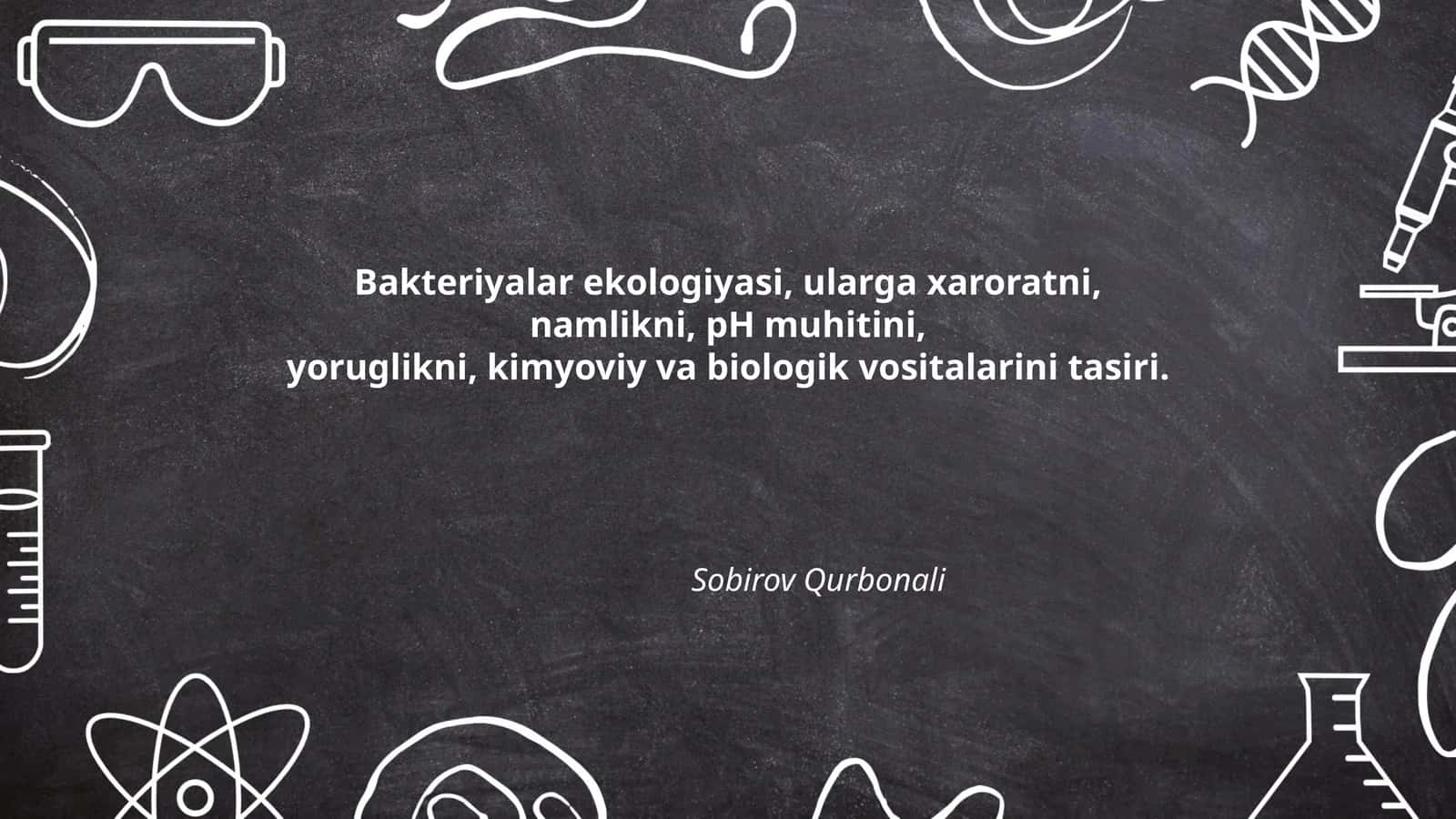 Bakteriyalar ekologiyasi 1