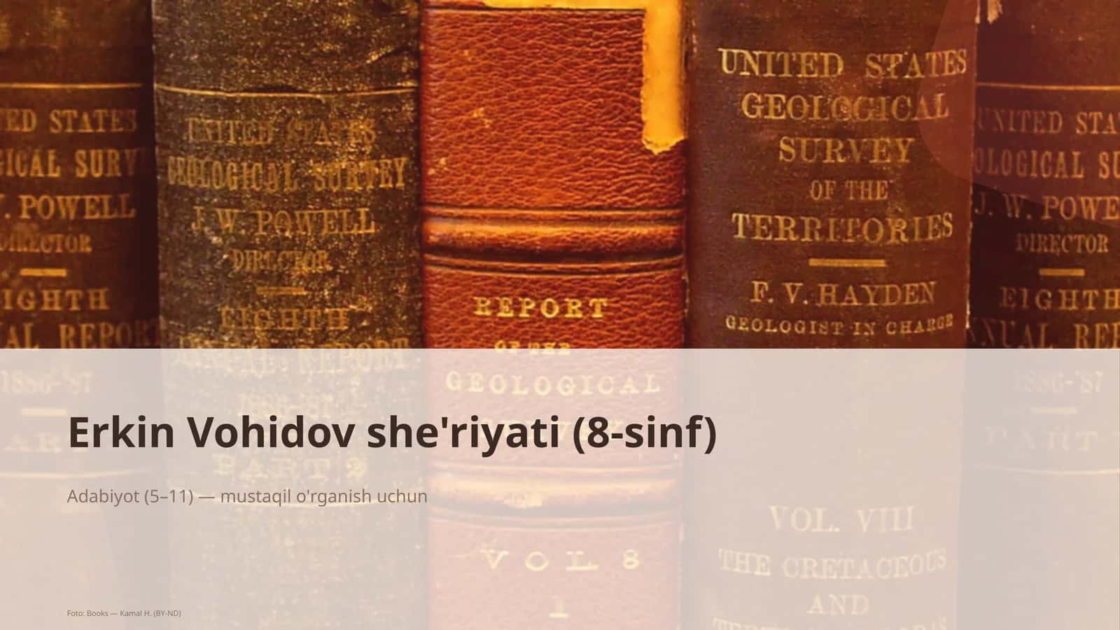 Erkin Vohidov she'riyati (8-sinf) 1