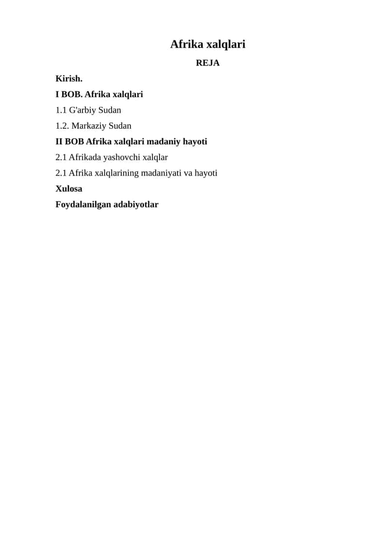 Afrika xalqlari 1