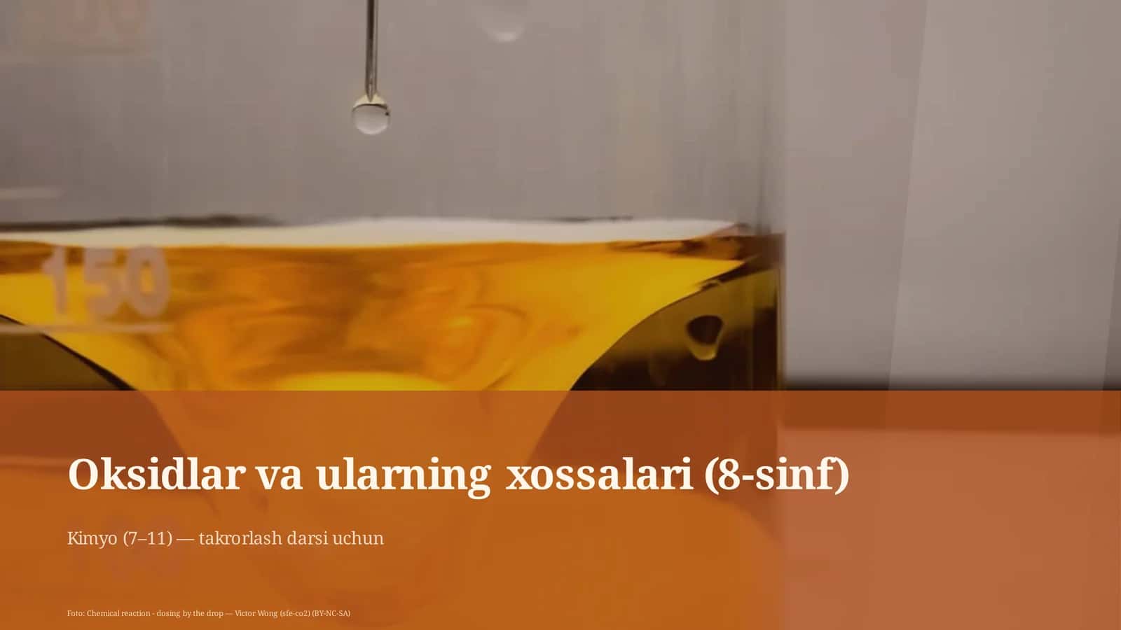 Oksidlar va ularning xossalari (8-sinf) 1