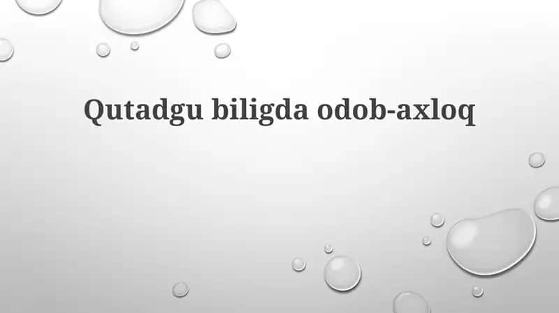 Qutadg'u Bilig 1