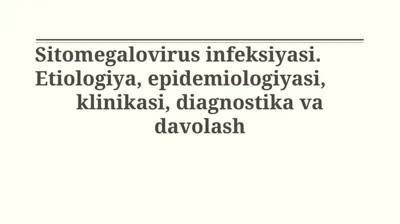 Sitomegalovirus infeksiyasi 1