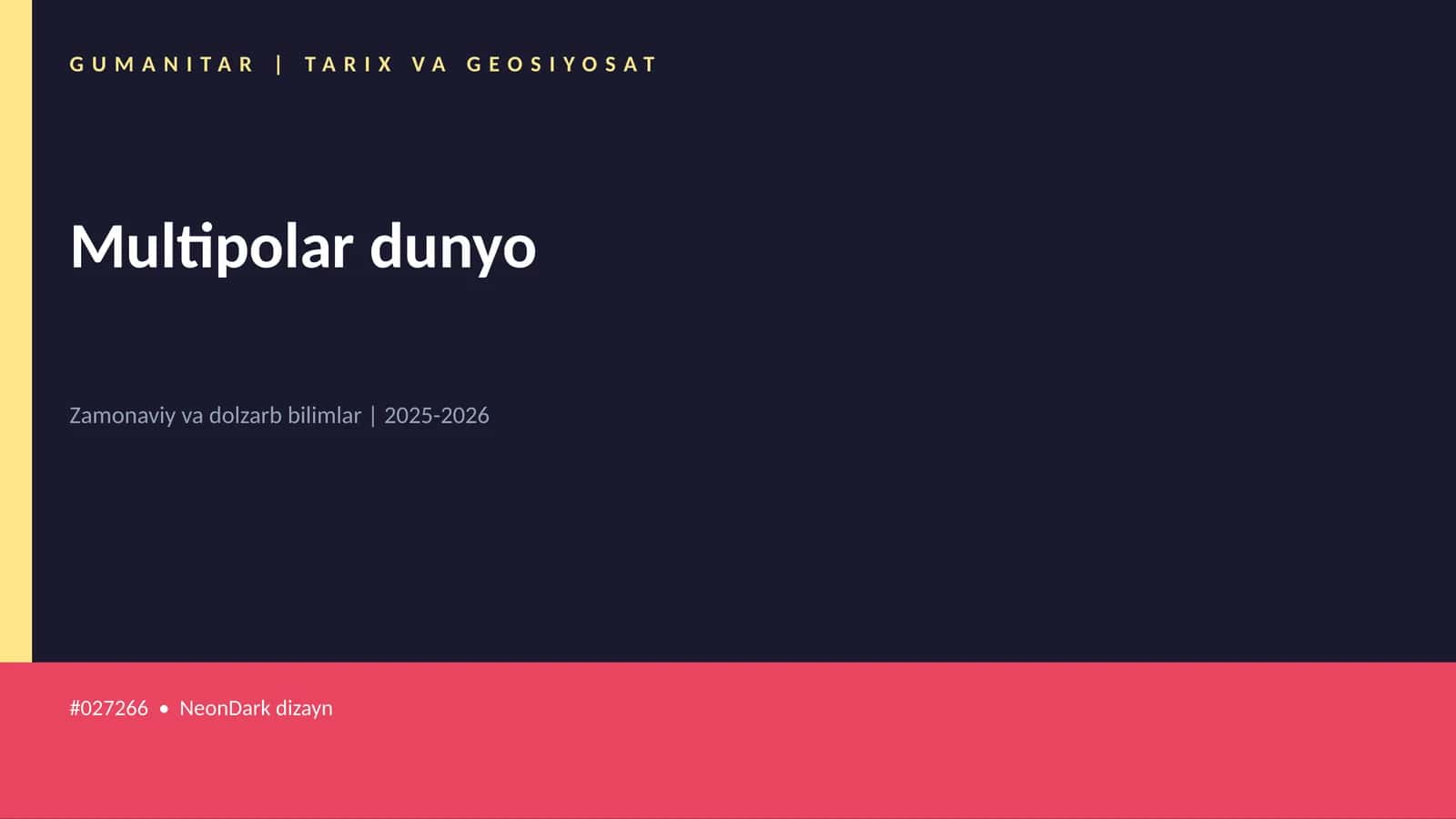Multipolar dunyo 1