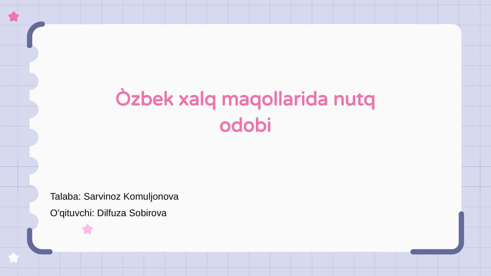 Òzbek xalq maqollarida nutq odobi 1