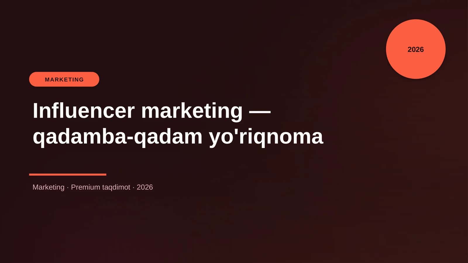 Influencer marketing — qadamba-qadam yo'riqnoma 1