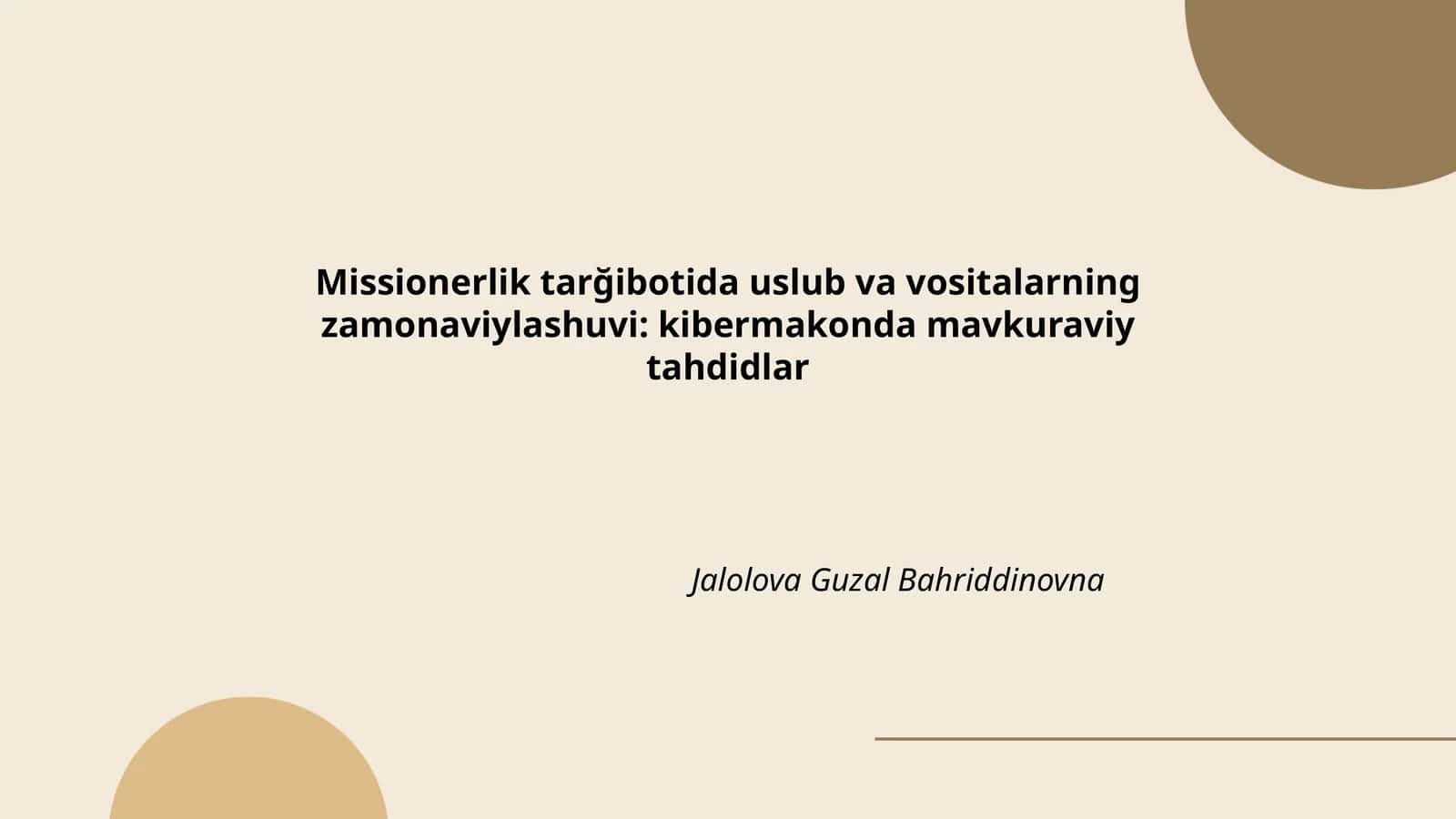 Zamonaviylashuvi: Kibermakonda Mavkuraviy Tahdidlar 1
