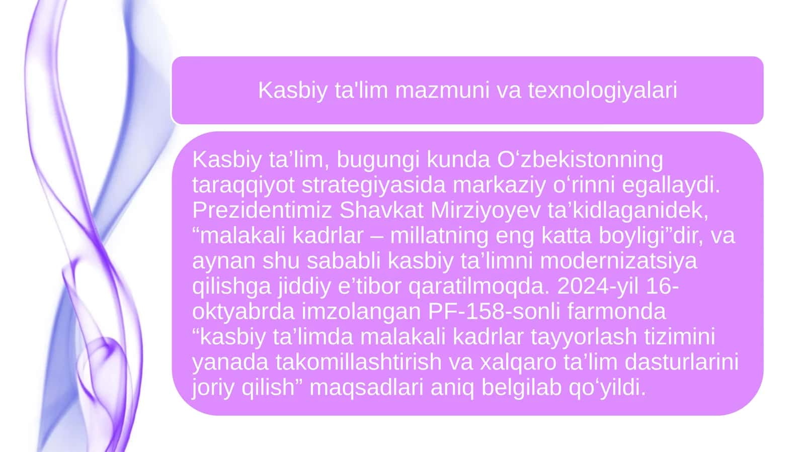 Kasbiy ta'lim mazmuni va texnologiyalari 1
