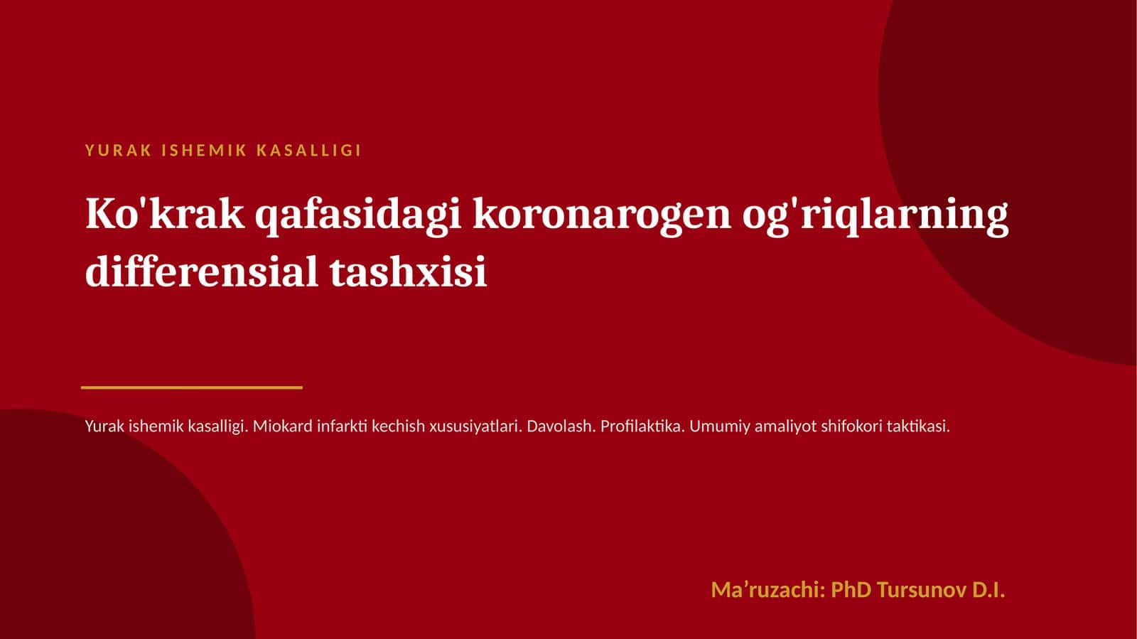 YURAK ISHEMIK KASALLIGI 1