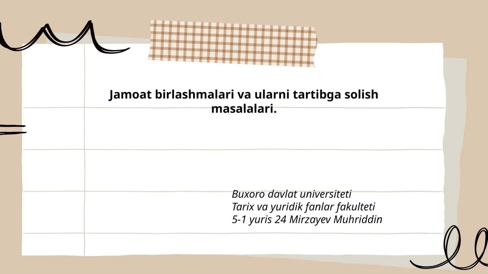 Jamoat birlashmalari va ularni tartibga solish masalalari 1
