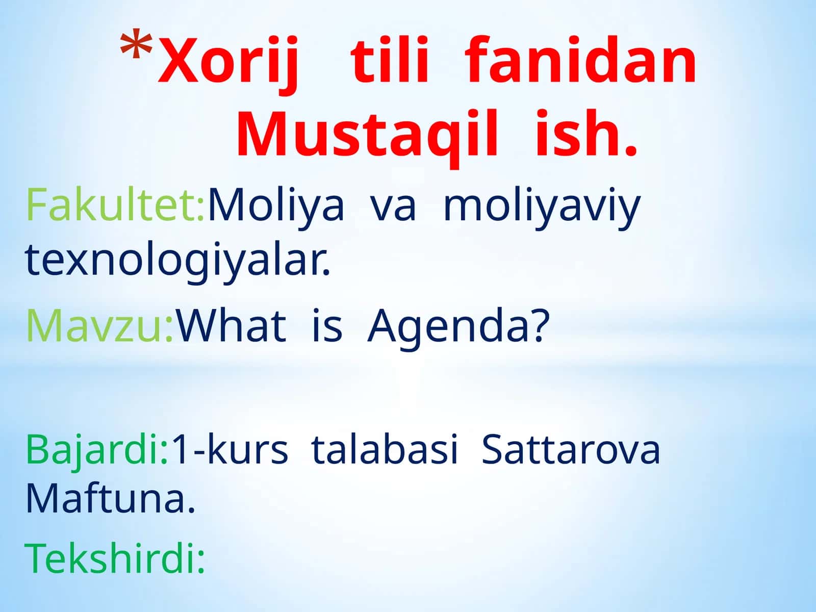What is Agenda? 1