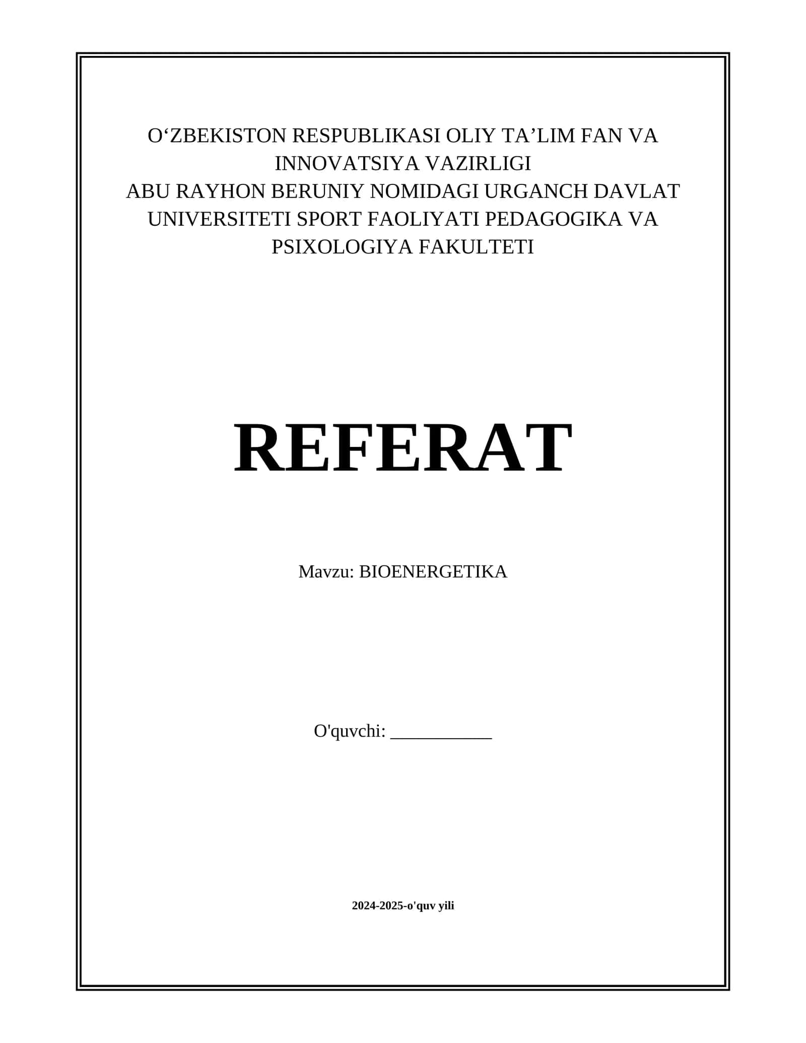 BIOENERGETIKA 1