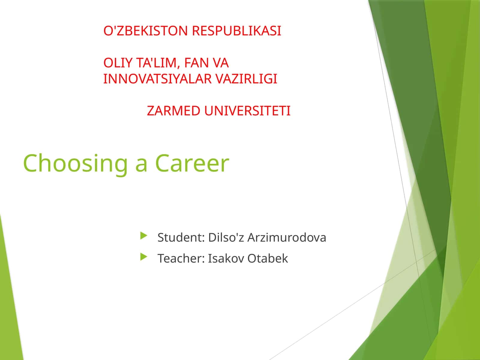 Career Planning 1