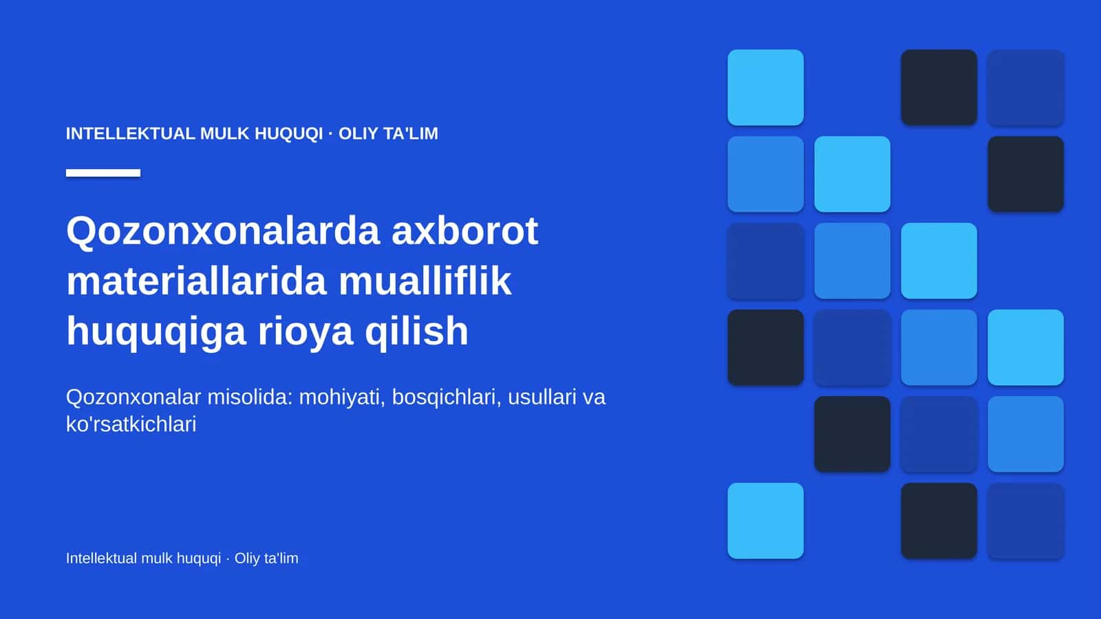 qozonxonalarda axborot materiallarida mualliflik huquqiga rioya qilish 3833 1