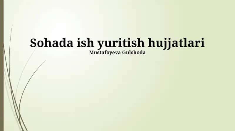 Biznes yuritish uchun zarur hujjatlar 1