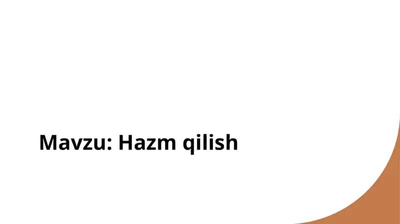 Hazm qilish 1