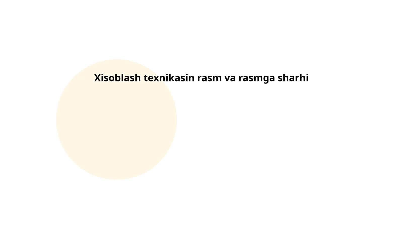 Xisoblash texnikasi tarixi 1