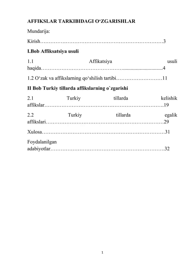 AFFIKSLAR TARKIBIDAGI O‘ZGARISHLAR 1