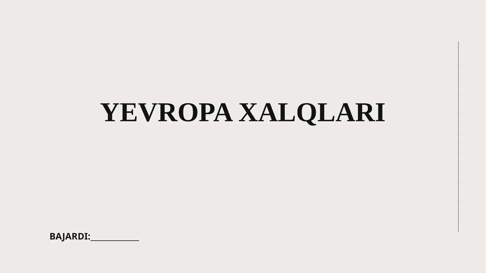 YEVROPA XALQLARI 1
