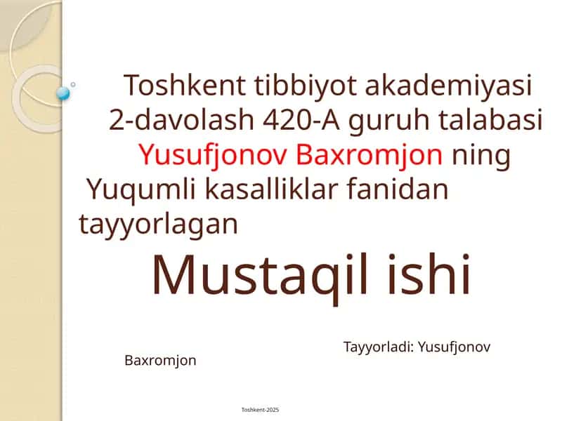 Toshkent Tibbiyot Akademiyasi 1