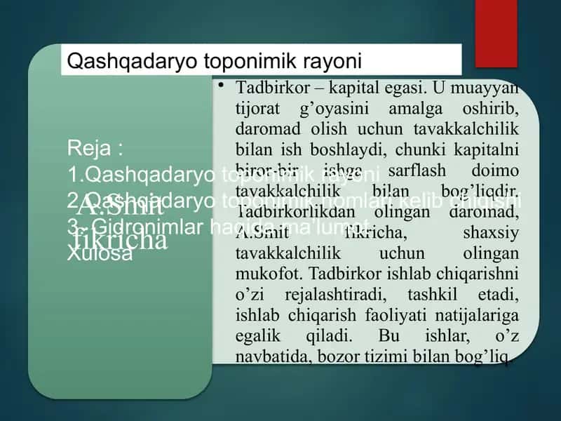Qashqadaryo toponimika rayoni 1