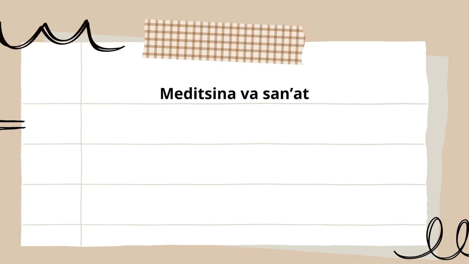 Meditsina va sanʼat 1